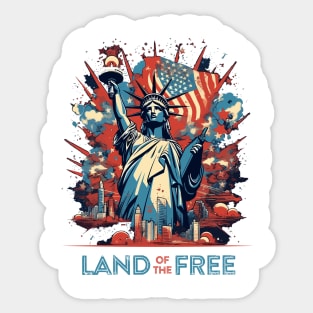 America, land of the free! Sticker